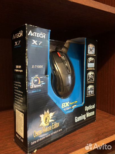 Игровая мышь новая a4tech X7 X-710BK