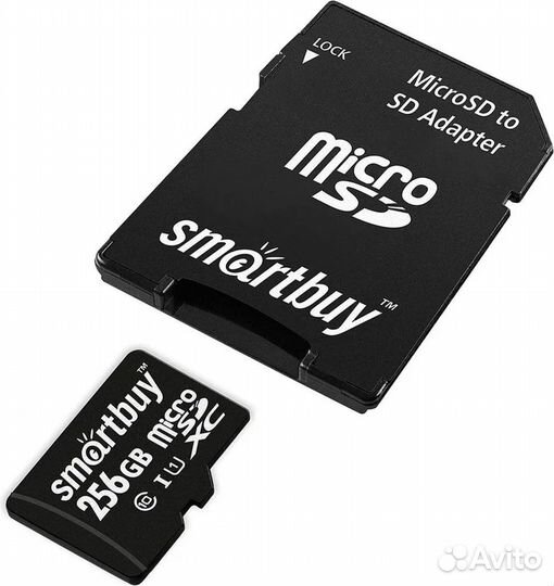 Micro SD 256GB SMART Buy class 10 Pro U3 с адаптер