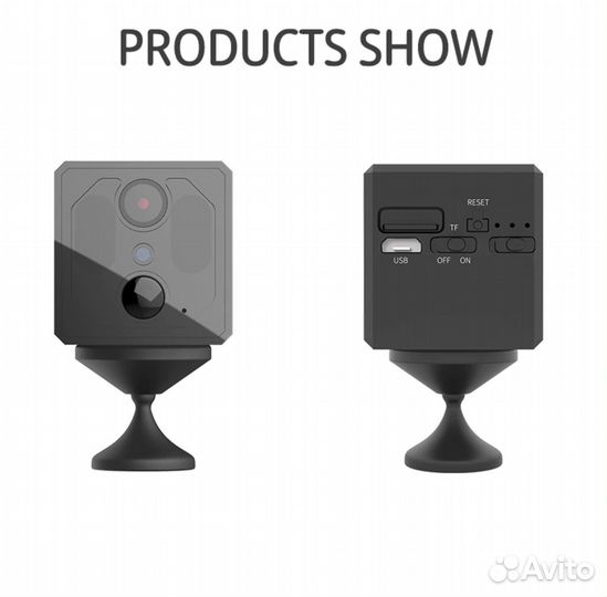 Охранная 2K мини Wi-Fi камера Full HD аккумулятор