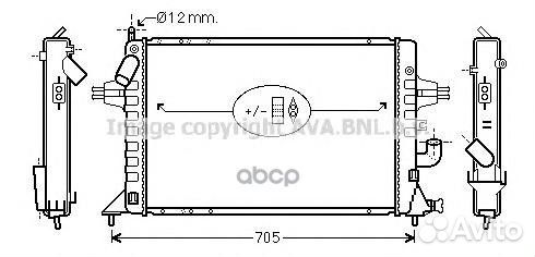 Радиатор охлаждения двигателя OLA2294 Ava