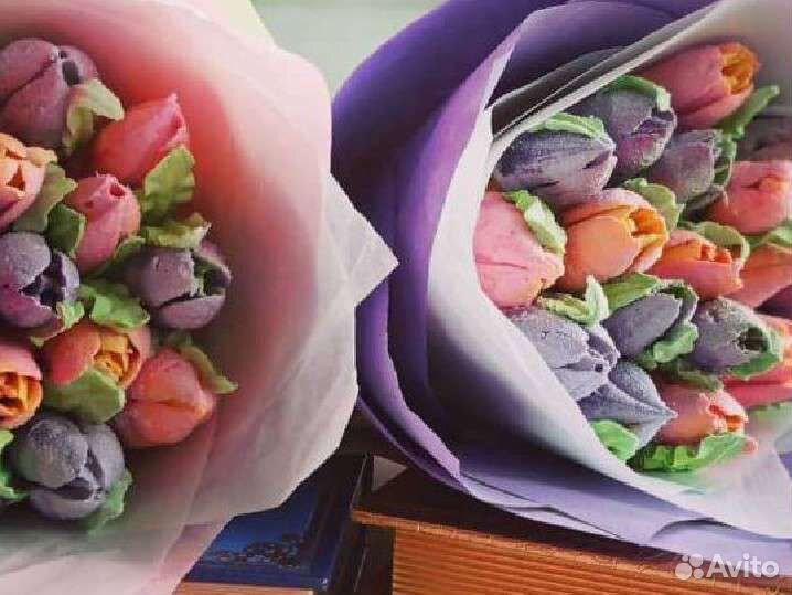 Крафтовые букеты из зефира