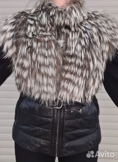 Меховая жилетка из чернобурки 42-46