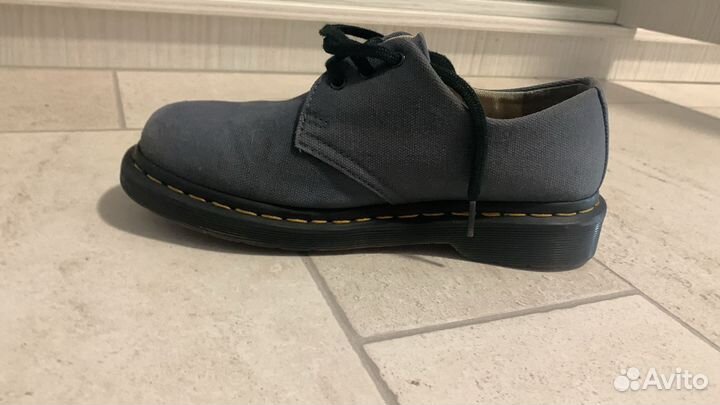 Ботинки dr martens 1461 голубого цвета