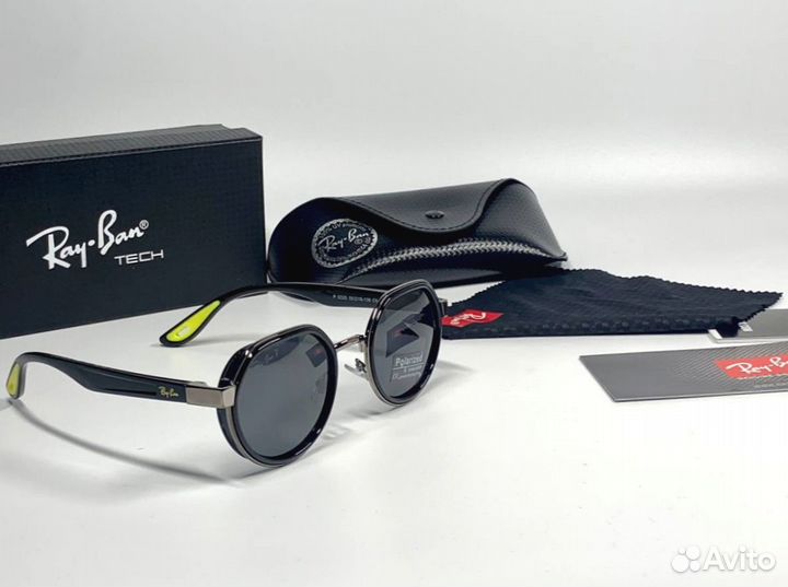 Очки Ray Ban Ferrari с желтыми вставками