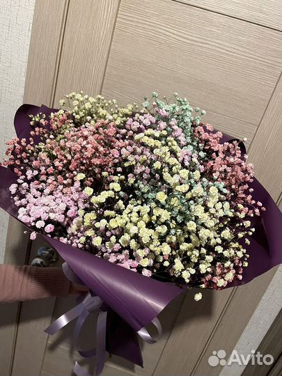 Букет цветов, гипсофила, доставка