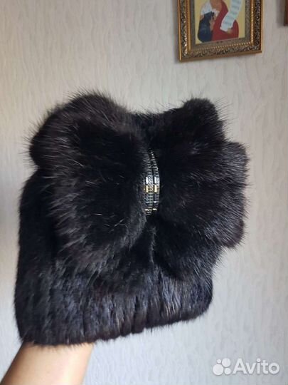 Шикарная шапка норковая новая