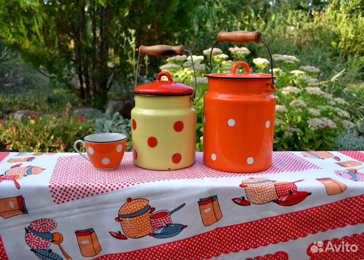 Бидончик в горох эмаль СССР