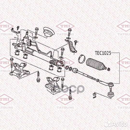 Наконечник рулевой тяги L/R TEC1025 tatsumi