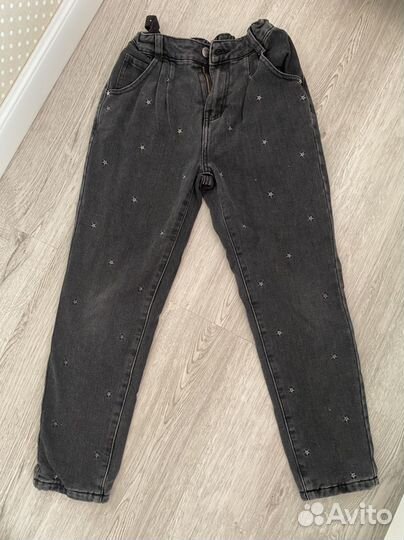 Джинсы утепленные для девочки 140