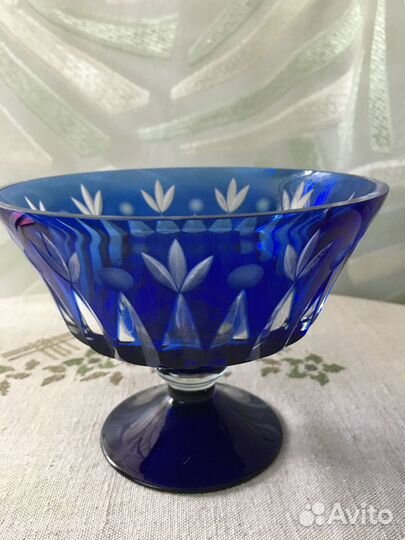 Ваза цветное стекло винтаж