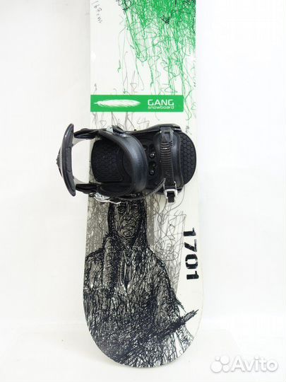 Сноуборд gang 163 см + крепления felice