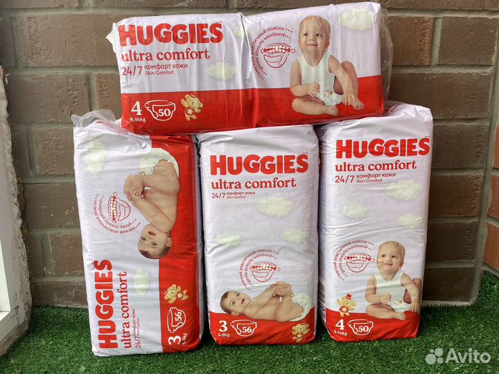 Подгузники Huggies ultra comfort 3, 4