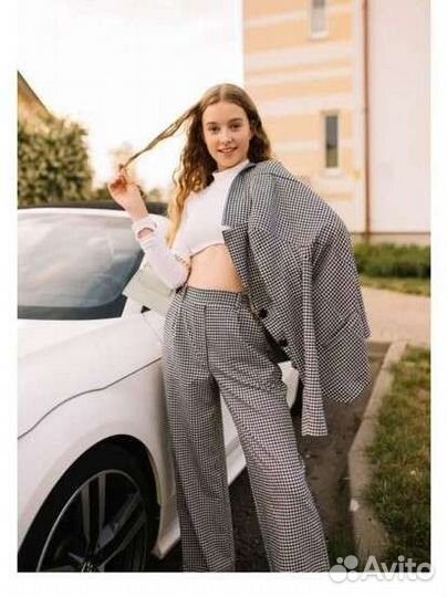 Школьный костюм с брюками подростковый