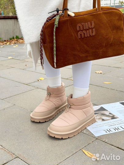 Зимние Женские Дутики Натуральный Мех