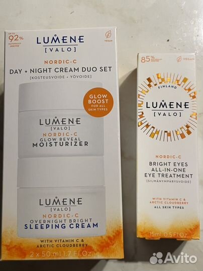 Lumene средство для кожи глаз и ролики баст