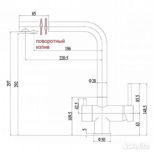 Смеситель для кухни ZorG Inox SZR-7039 BR/grafit