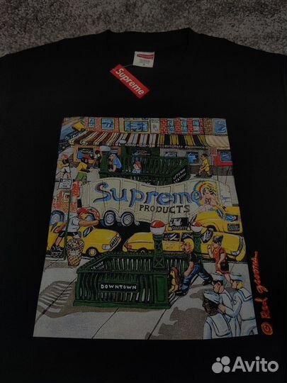 Футболка supreme manhattan tee черная