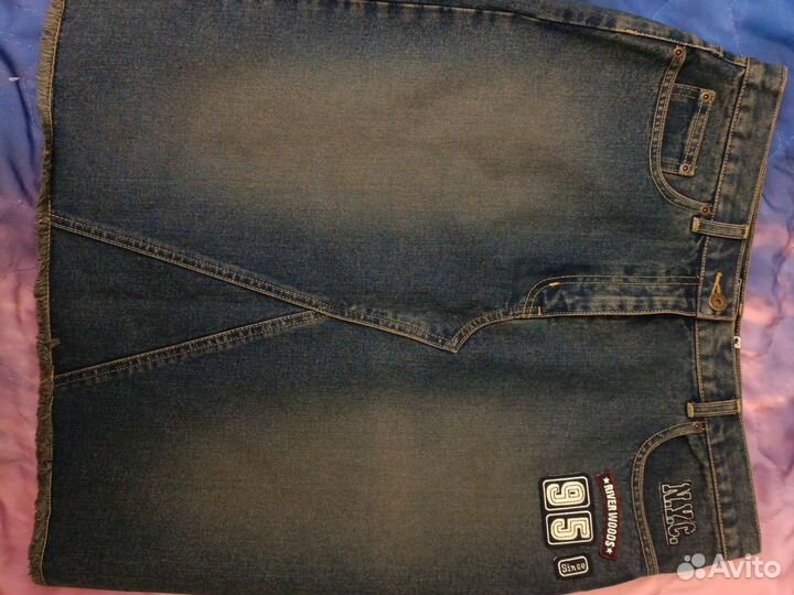 Джинсовая юбка миди