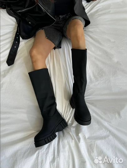 Сапоги труба женские зимние