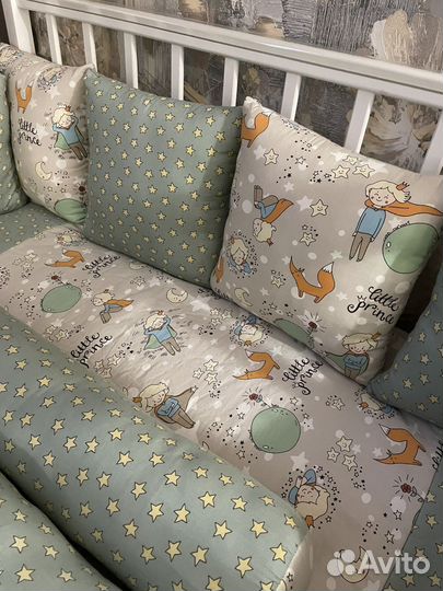 Подушки-бортики, комплект для детской кроватки