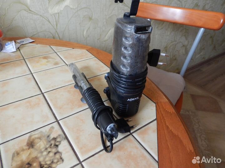 Фильтр и нагреватель для аквариума aquael