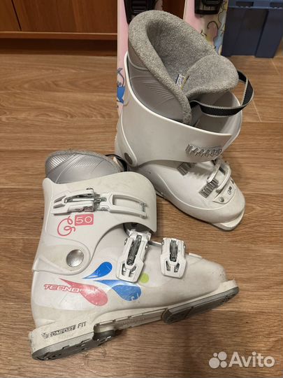 Горные лыжи 100 с ботинками