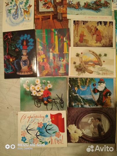 Новогодние открытки СССР. 80 е годы