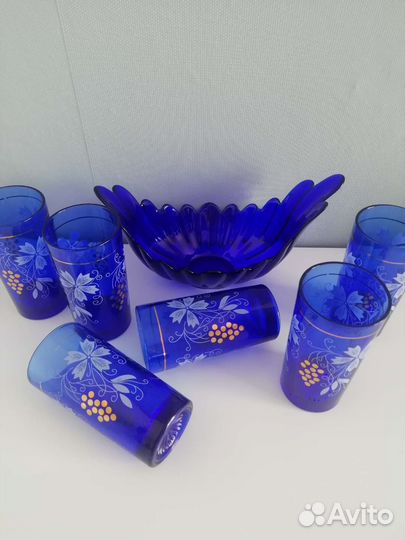 Тарелка для торта. Фужеры СССР