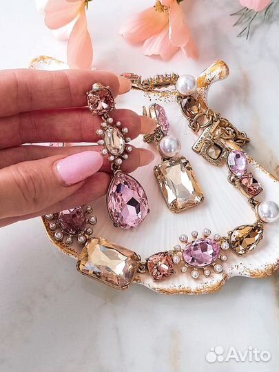 Oscar DE la Renta комплект колье серьги