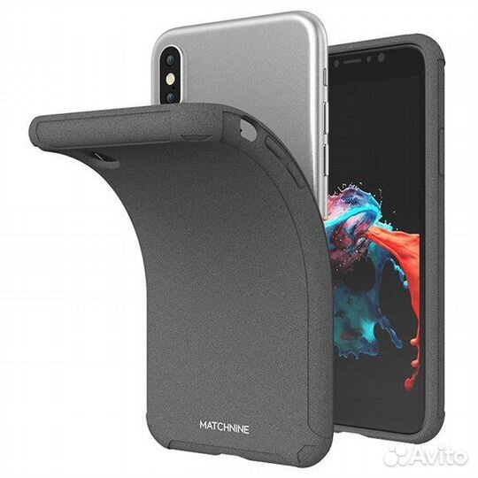 Чехол на iPhone xs Matchnine Корея серый