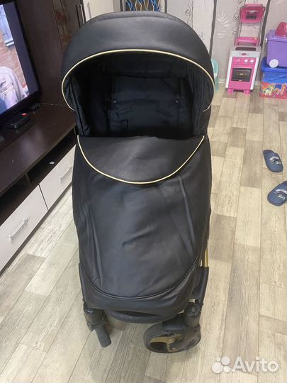 Детские коляски 2в1 Lonex на золотой раме