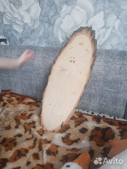 Картина на срезе дерева большая