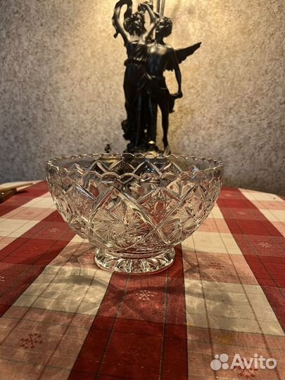 Ваза-конфетница хрустальная