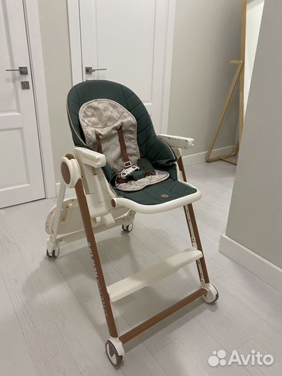 Стульчик для кормления ребенка кожаный от HB