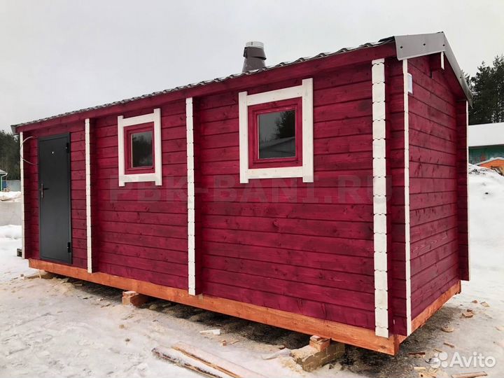 Баня из сухого бруса Дарьяна 6м