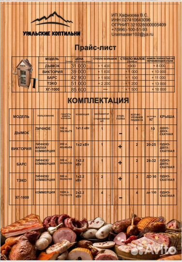 Коптильня/аппарат копчения 4 в 1 на 200 литров