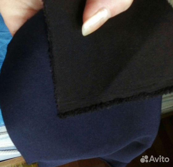 Пикачу ткань черная,темносиний, костюмная, пикачу