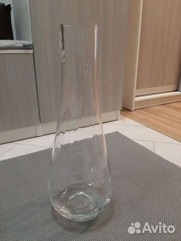 Стеклянная напольная ваза