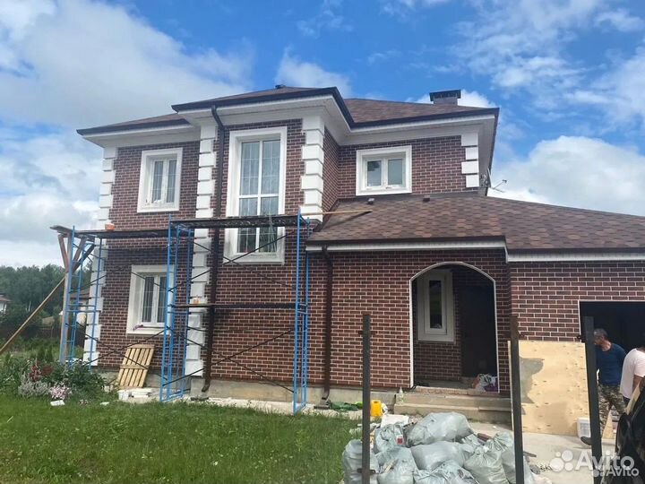 Отделка дома клинкерными термопанелями