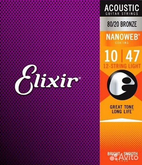 Струны для 12стр гитары Elixir 11152 nanoweb