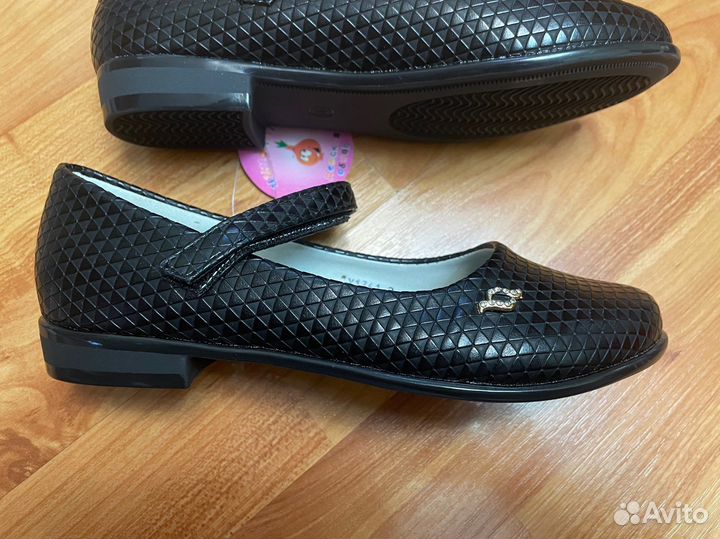 Туфли школьные для девочки, 33 размер