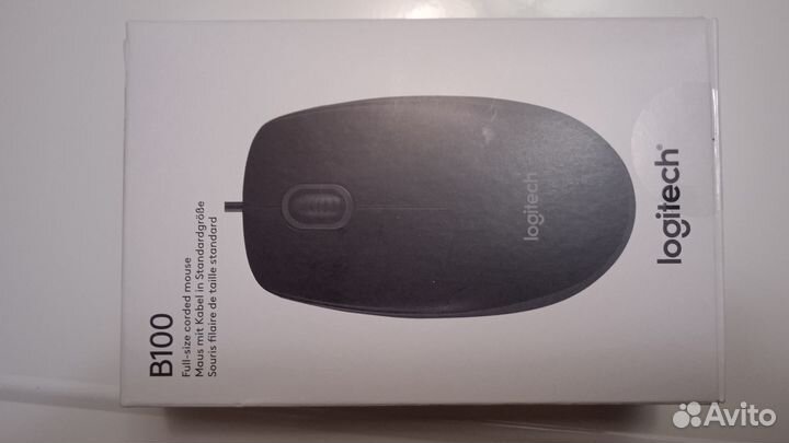 Мышь компьютерная Logitech B100 черная