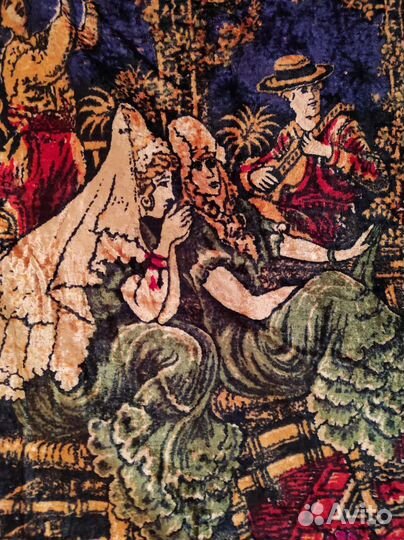 Плюшевый ковер, скатерть, накидка винтаж СССР