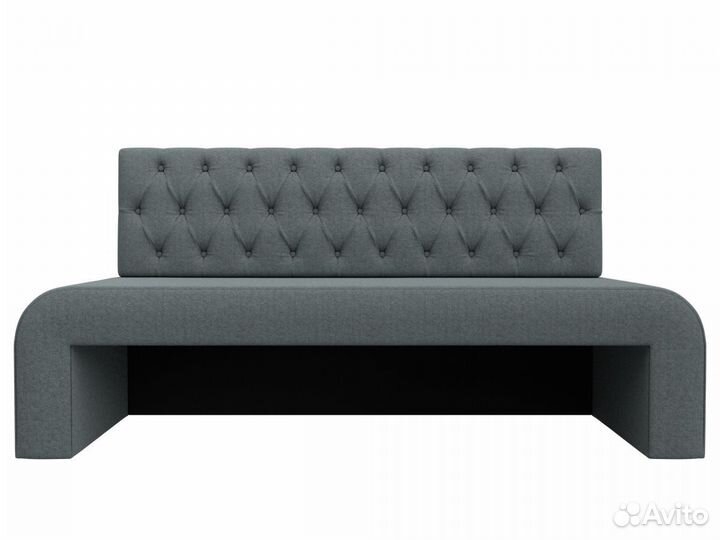 Диван кухонный прямой Кармен Люкс, рогожка, амур серый