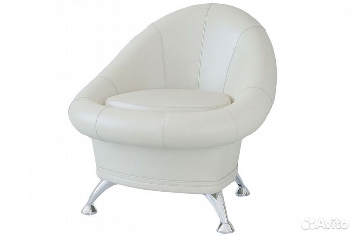 Банкетка-кресло (кожзам эко) 6-5104, белый. В нали