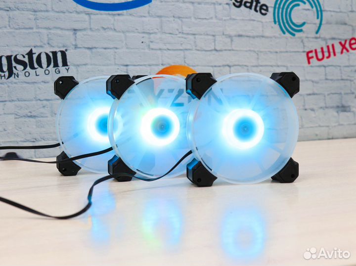 Компьютерные кулера 120мм RGB, Molex/ 3pin