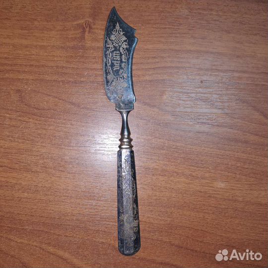 Антиквариат златоустовский.Гравюра.Нож Икра