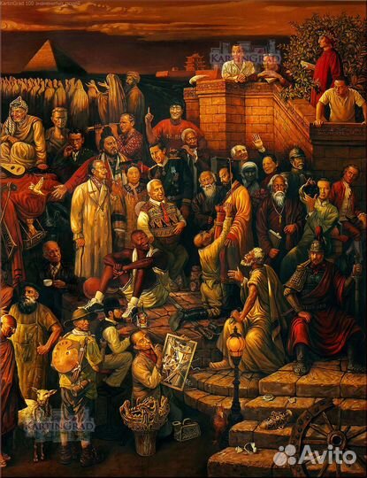 100 знаменитых людей картина / Арт 77