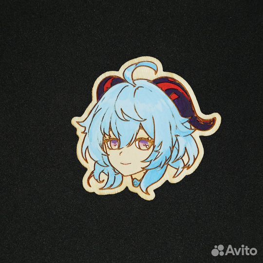 Деревянные значки аниме, мультфильмы, геншин