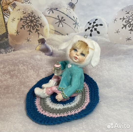 Ватные елочные игрушки